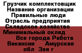 Грузчик-комплектовщик › Название организации ­ Правильные люди › Отрасль предприятия ­ Складское хозяйство › Минимальный оклад ­ 30 000 - Все города Работа » Вакансии   . Амурская обл.,Зея г.